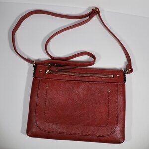 INC International Concepts Riverton East West Crossbody Red Exclusive Pre-own